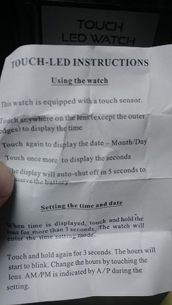 Accutime led deals watch instructions