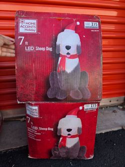 7 ft led sheep dog inflatable