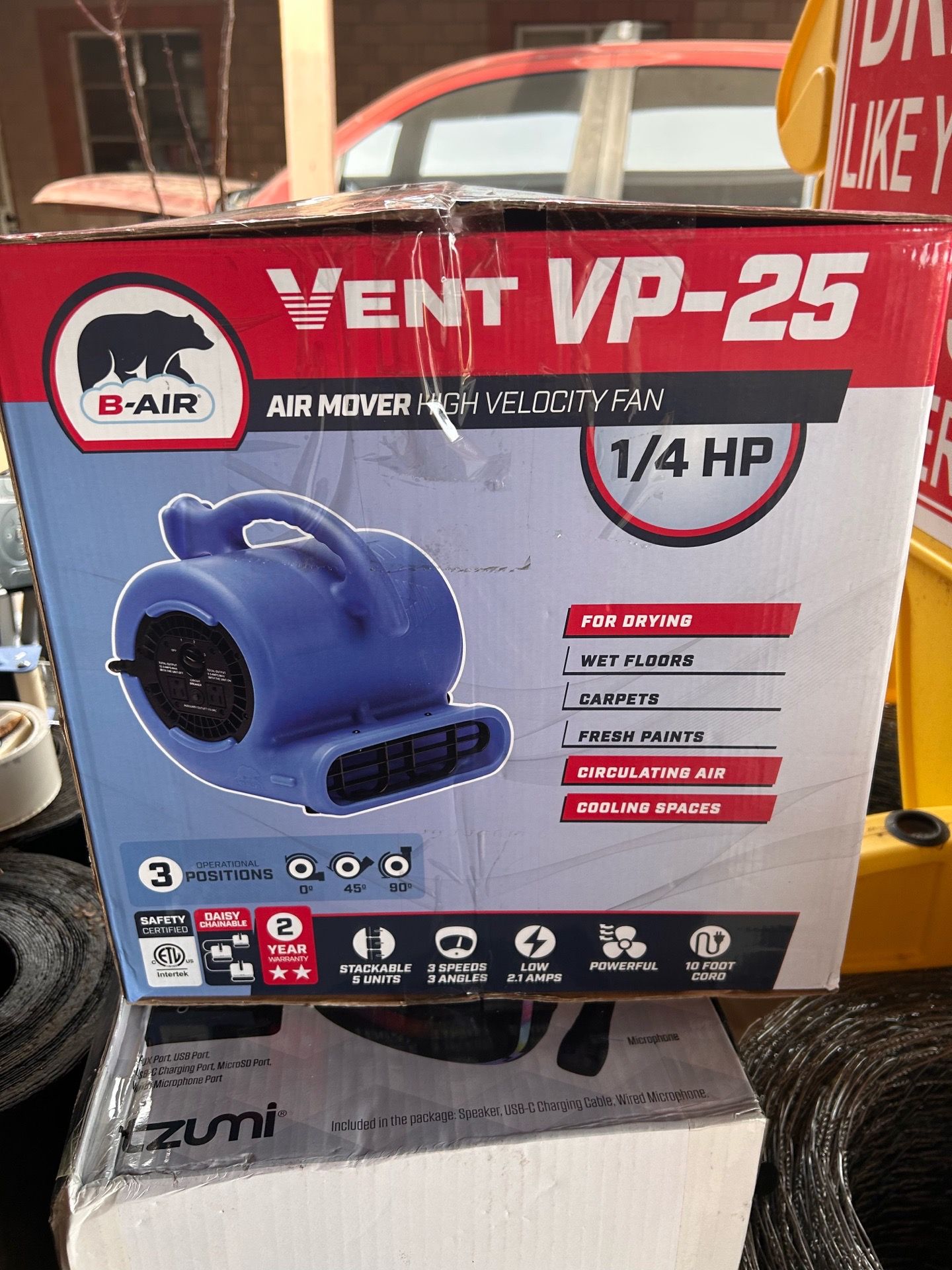 New B-Air 1/4 HP Air Mover Blower Fan