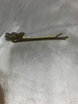 Gold-Tone Bobby Pin with Rhinestone Bow
