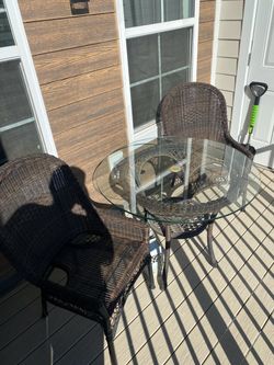 Wicker outdoor furniture set