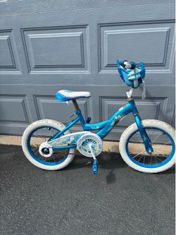 Huffy Disney Frozen 16 inch bike with doll carrier