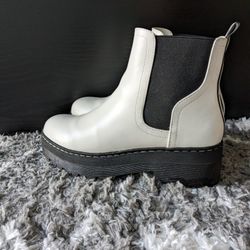 White Chelsea Boots