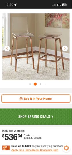 Penny 29 in. Champagne Brass Swivel Bar Stool (Set of 2)