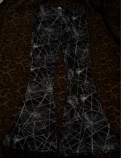 Spiderweb flare pants