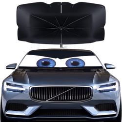 Windshield Sun Shade Umbrella, Car Sun Shade Foldable UV Ray Reflector, Car Window Shades Cover Visor Shield for Auto Trucks SUV Keeps Vehicle Cool He