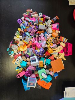 Huge Lot of Assorted Mini Toys - Shopkins, My Little Pony, Mini Brands, Care Bear Toys