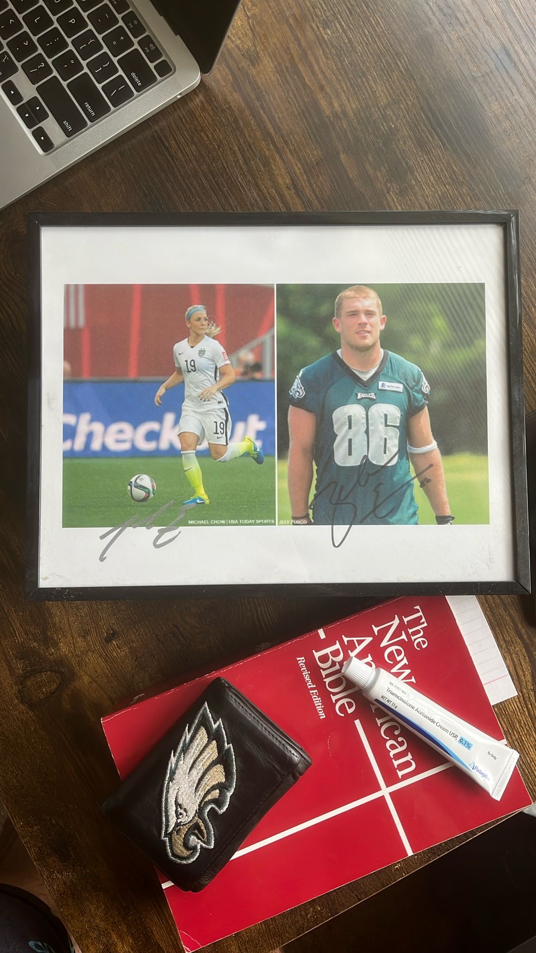 Signed Julie Ertz And Zach Ertz Framed Photo