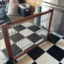 Baby Gate Or Dog Gate Adjustable Secures To Size Desired Free Standing 38” To 68” Width Wide $40 OBO 
