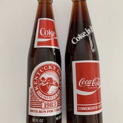 KENTUCKY DERBY COKE BOTTLES (FULL) From 1983 10oz (CAPPED AND UNOPENED)
