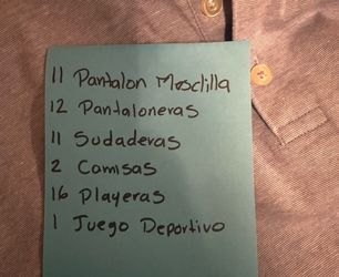 Lote de ropa para jovencitos