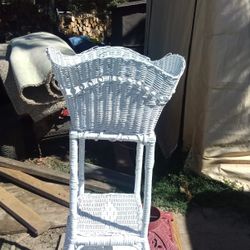 Vintage Wicker Plant Stand