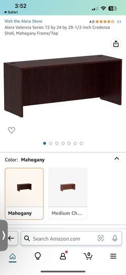 Desk - Alera Credenza Shell - 72x24 - Mahogany