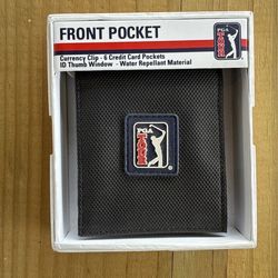 PGA Tour Front Pocket Wallet Black Water Repellant
