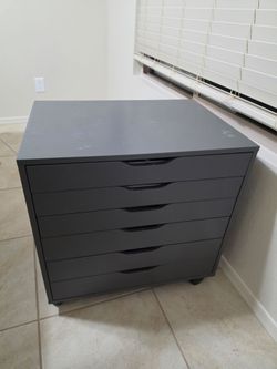 6 drawer storage cabinet with wheels