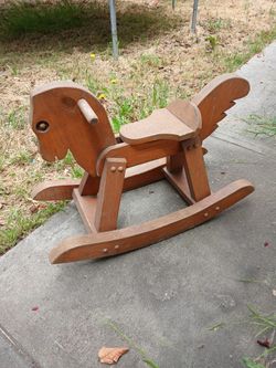 Antique Wooden Rocking Horse