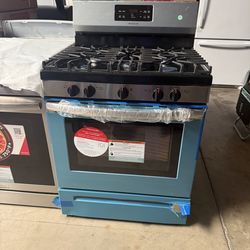 Stove gas range self cleaning Frigidaire 5 burner 30”