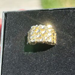 10k Gold Nugget Ring 