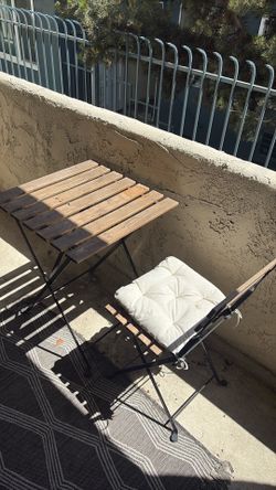 IKEA small patio table and chair