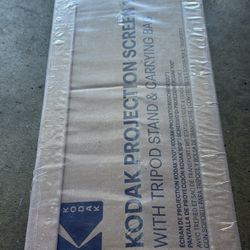 Projector Screen- Kodak 100” Portable Projector Screen w/ Tripod Stand & Carry Bag – White 