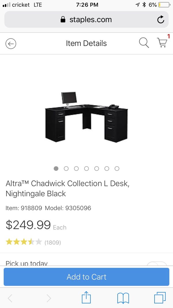 Altra Chadwick Collection L Desk Nightingale Black For In Las Open In The Appcontinue To Mobile Website