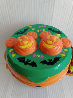 Tokyo Disney Halloween 2009 Pumpkin Mickey & Minnie Popcorn Bucket - Rare