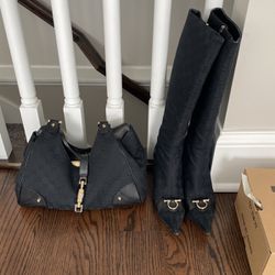 Authentic Gucci Purse And Boots Size 37 1/2