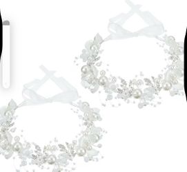 2 Pcs Flower Girl Headpiece, Flower Girl Hair Accessories Rhinestone Crystal