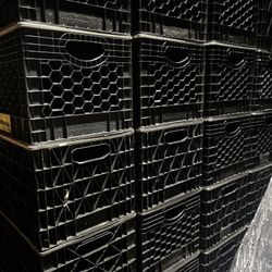 Metal Banded Milk Crates