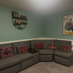 Modular Sectional Couch - Seats 7+ - Built-In Power Outlets!