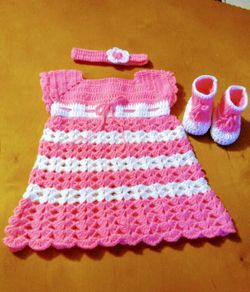 Handmade crochet baby girl