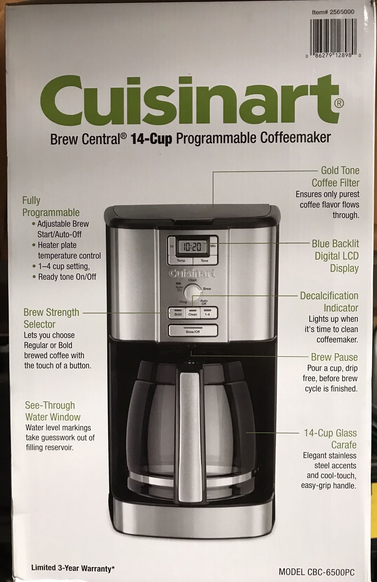 Cuisinart CBC-6500PC Brew Central 14-Cup Programmable Coffeemaker