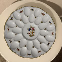 Italian Ceramic Egg Tray 24 Slots Hand Painted 