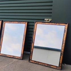 Two Extra Large Matching Mirrors 42" Tall - 31" Wid