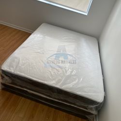 Full mattress with box spring (2pc set - new) 