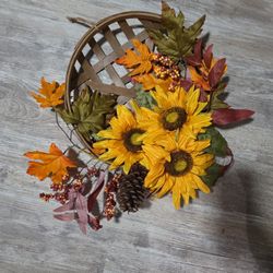 Medium Fall Wreath Sunflower