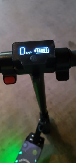 Nice electric scooter with Led lights few moths old hardly used firm price.  15 mph , 5 mile range on a full battery