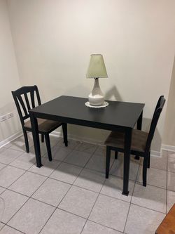 table and two chairs