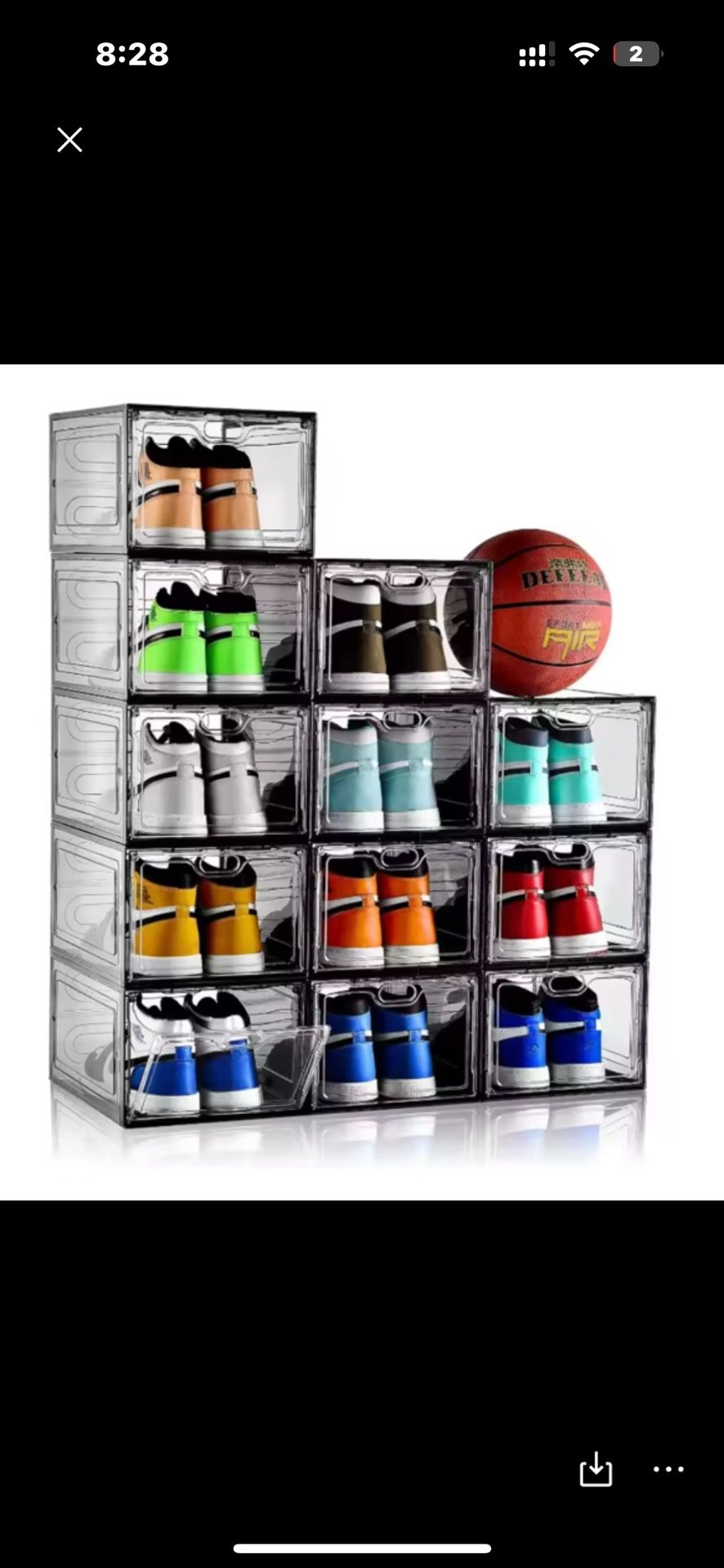Magnetic Shoe Storage Box – Waterproof, Stackable, Moisture-Resistant (Clear Gray Tint)