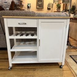 Small kitchen cart on wheels