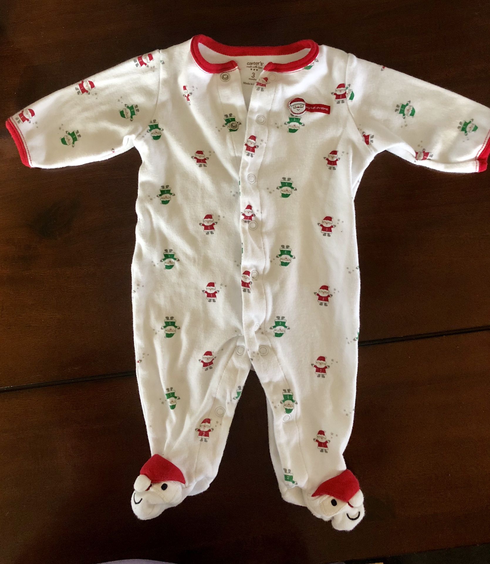 Carter’s Santa Pajamas, size 6 months