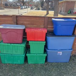 9- Storages Bins With Lids 
