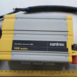 Xantrex 1800 watt sine wave inverter with cables and outlet box and remote control 15A RMS continuous 24VDC to 120VAC 90A suitable for Marine or Recre