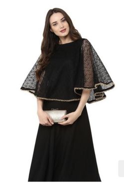 Black with Gold Kurta Tunic