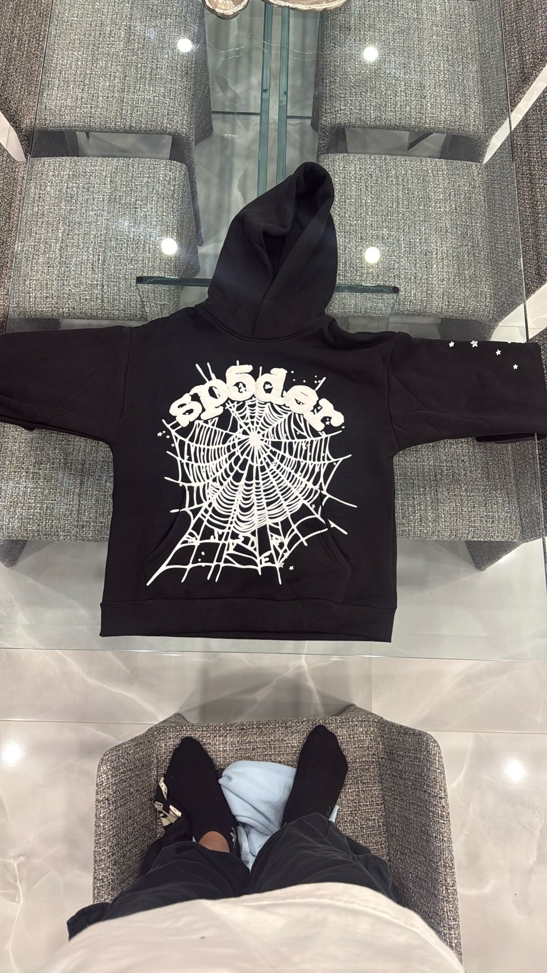 Sp5der Hoodie Black