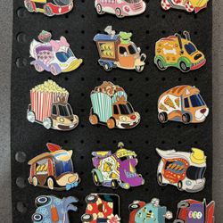  Disney Pins - Food Truck Mystery Pins - Complete 16 Pin Set