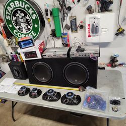 JL AUDIO SYSTEM W3 / 2JL AUDIO AMPS 500,/1 & 300/4  pioneerBT USB aux Bluetooth RCA HIGH power pair/ NVX 4 SPEAKERS 6X9 &6.5 ALL 2WAYS SPEAKERS PWER S