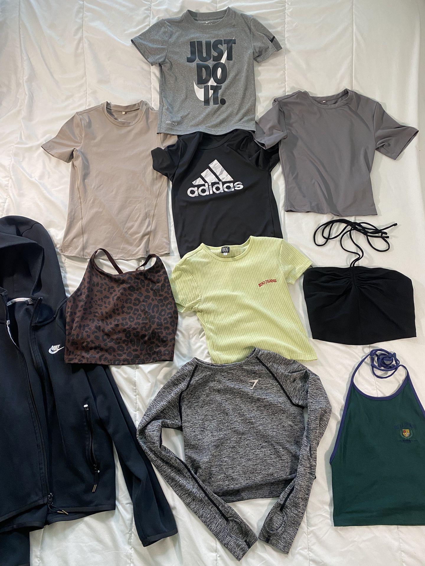 10-Piece Closet Clearout – Nike, Tees & Cute Tops (Workout + Going Out)