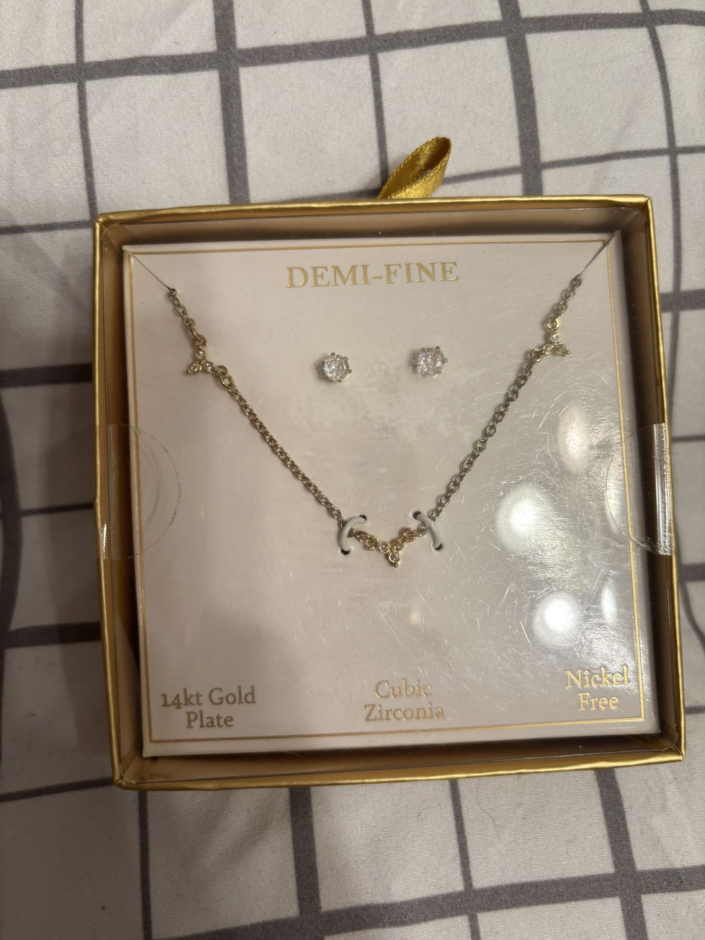 Demi-Fine necklace and earring set 
