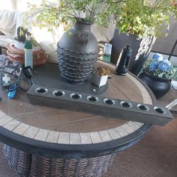 8 Candle Holder Wood Garden Decoration 